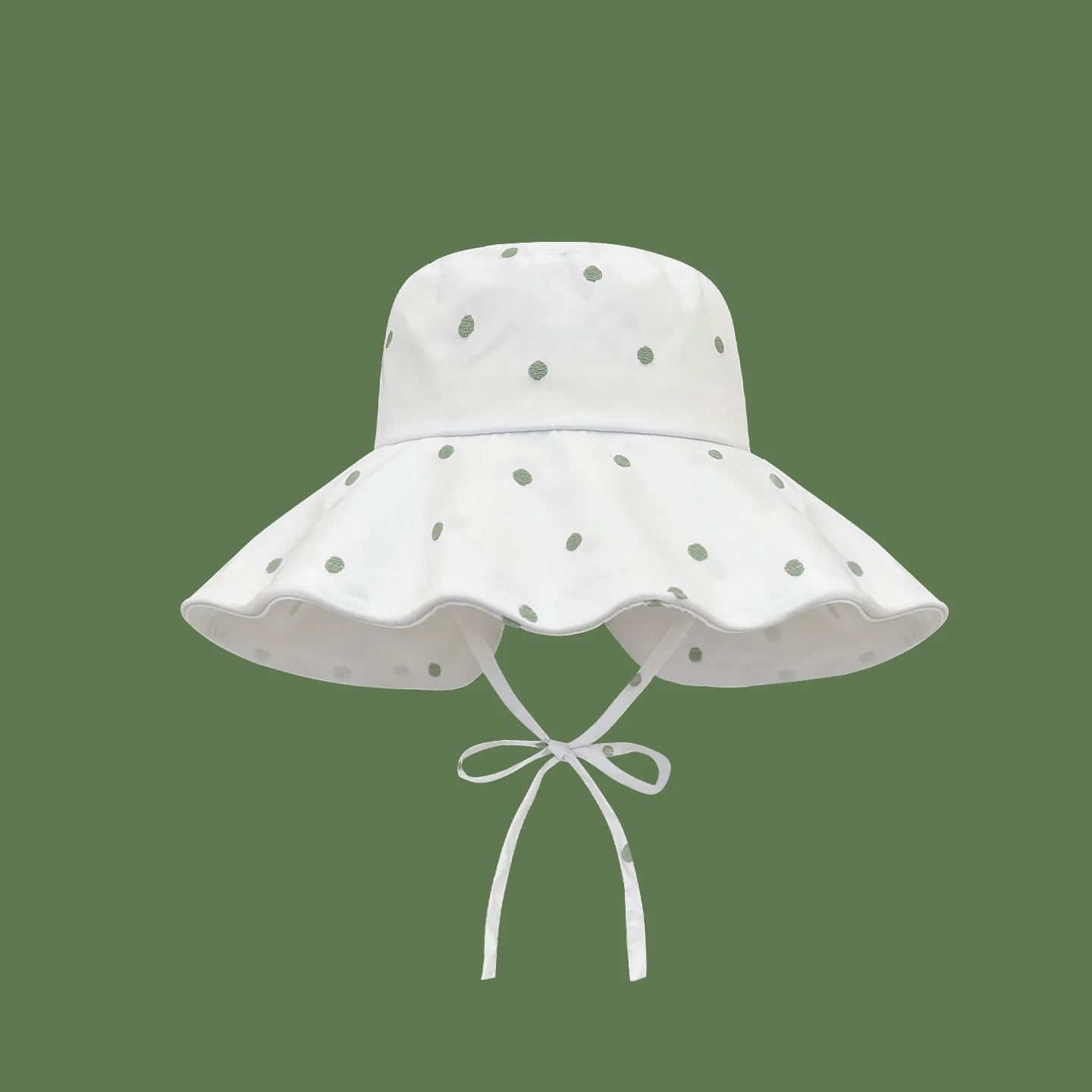 Japanese Style Wave Point Tied Fisherman Hat, Summer Split Women's Fisherman Hat Outdoor Sun Protection Sun Hat