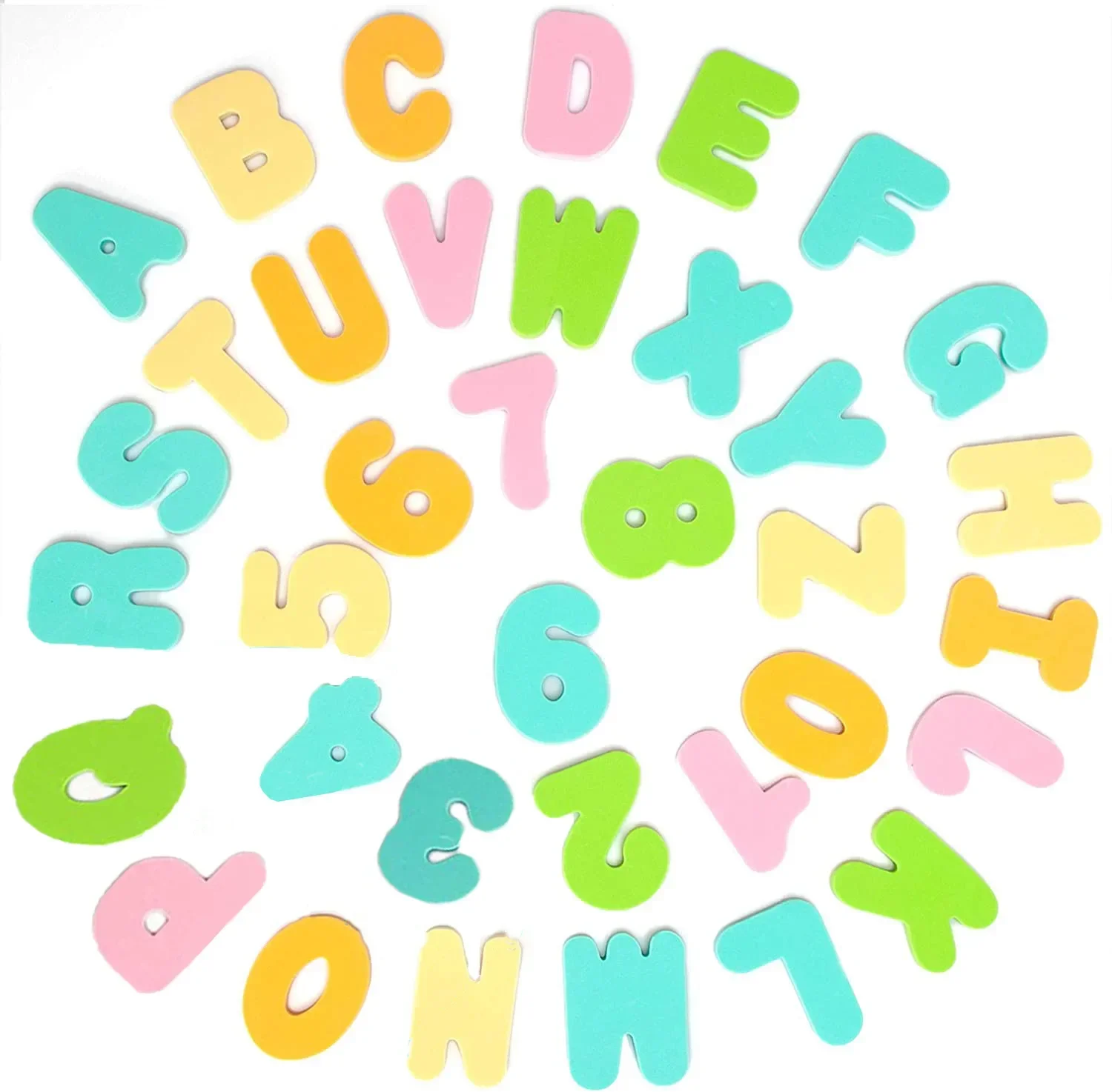 Puzzle de lettres alphanumériques, jouets d'eau pour bébé, mousse EVA, jouet doux de la salle de bain, version éducative et précoce, fixation par une méthode d'aspiration, 36 pièces/ensemble,