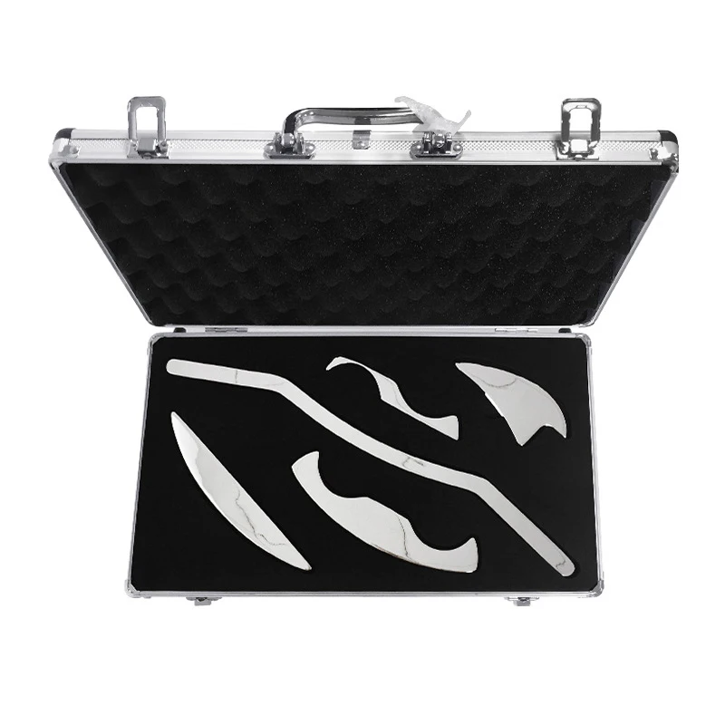 5-Piece Fascia Knife Kit Stainless Steel Myofascial Release Physiotherapy Tool for Muscle Relaxation