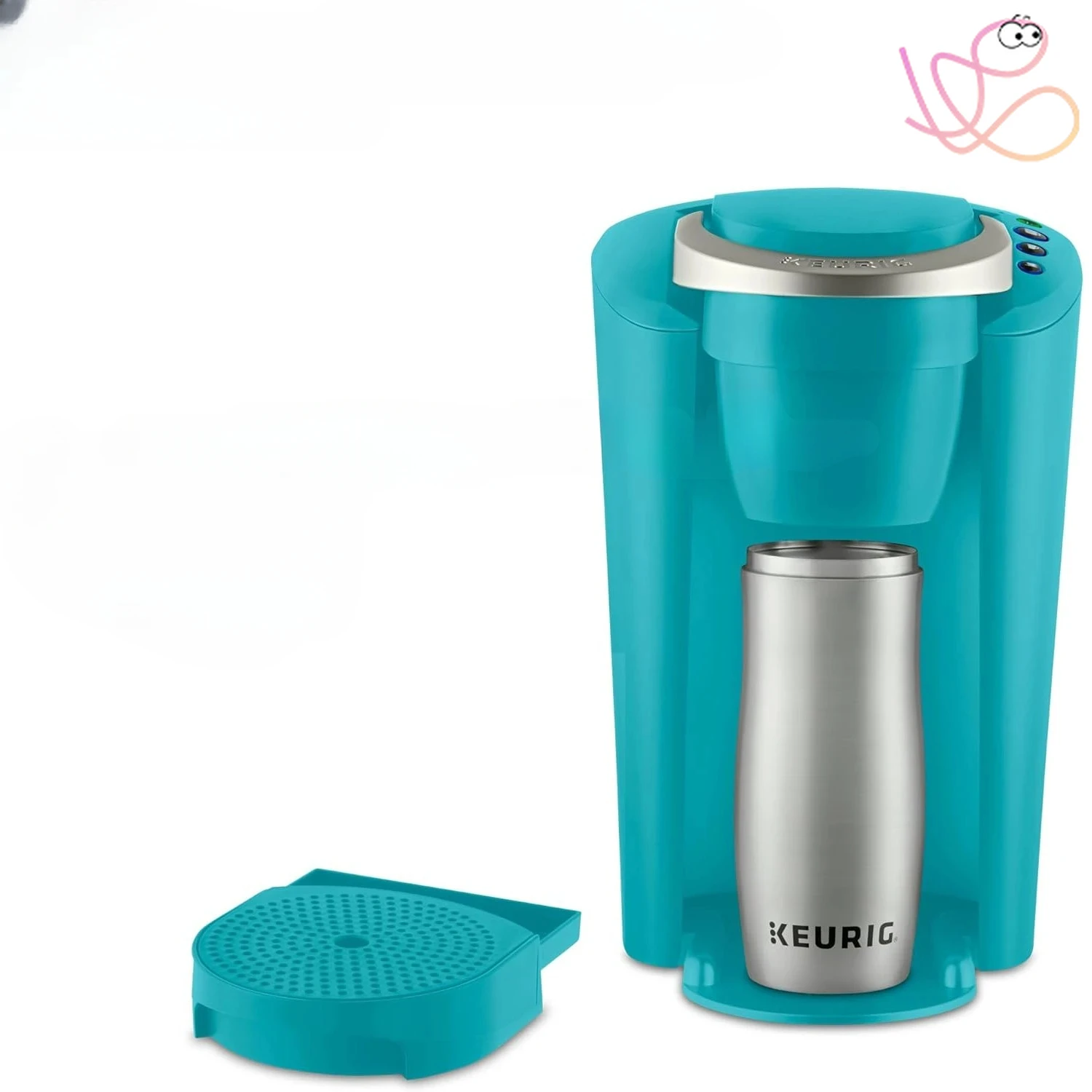 K-Compact Coffee Maker, Single Serve K-Cup Pod Coffee Brewer, Turquoise | USA | NEW