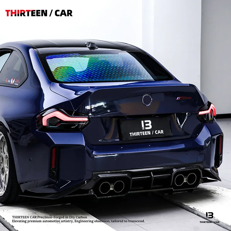 TR Dry Carbon Fiber TR V3 Rear diffuser lower spoiler Rear Diffuser for BMW M2 G87 Kit with Rear Bumper Corner Splitters