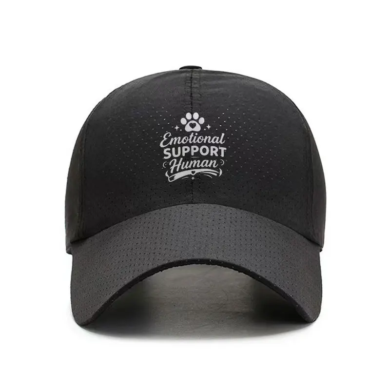 Emotional Support Human Quick Dry Baseball Cap Funny Dog Owner Pet Lover Adjustable Hat