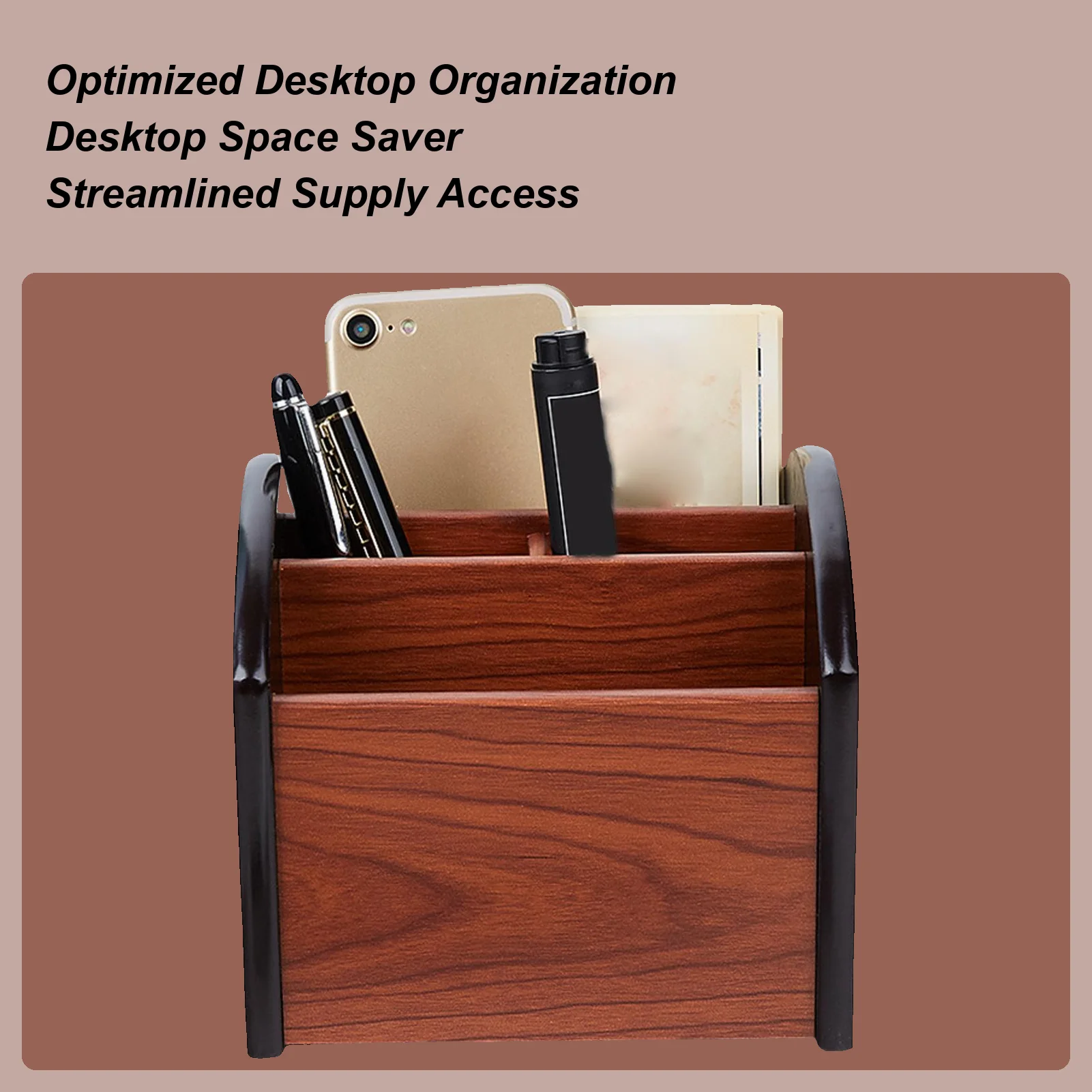 

Деревянный настольный ящик для хранения с выдвижными ящиками, многокомпонентный держатель для ручек, настольный поднос, держатель для карандашей, офисная организация