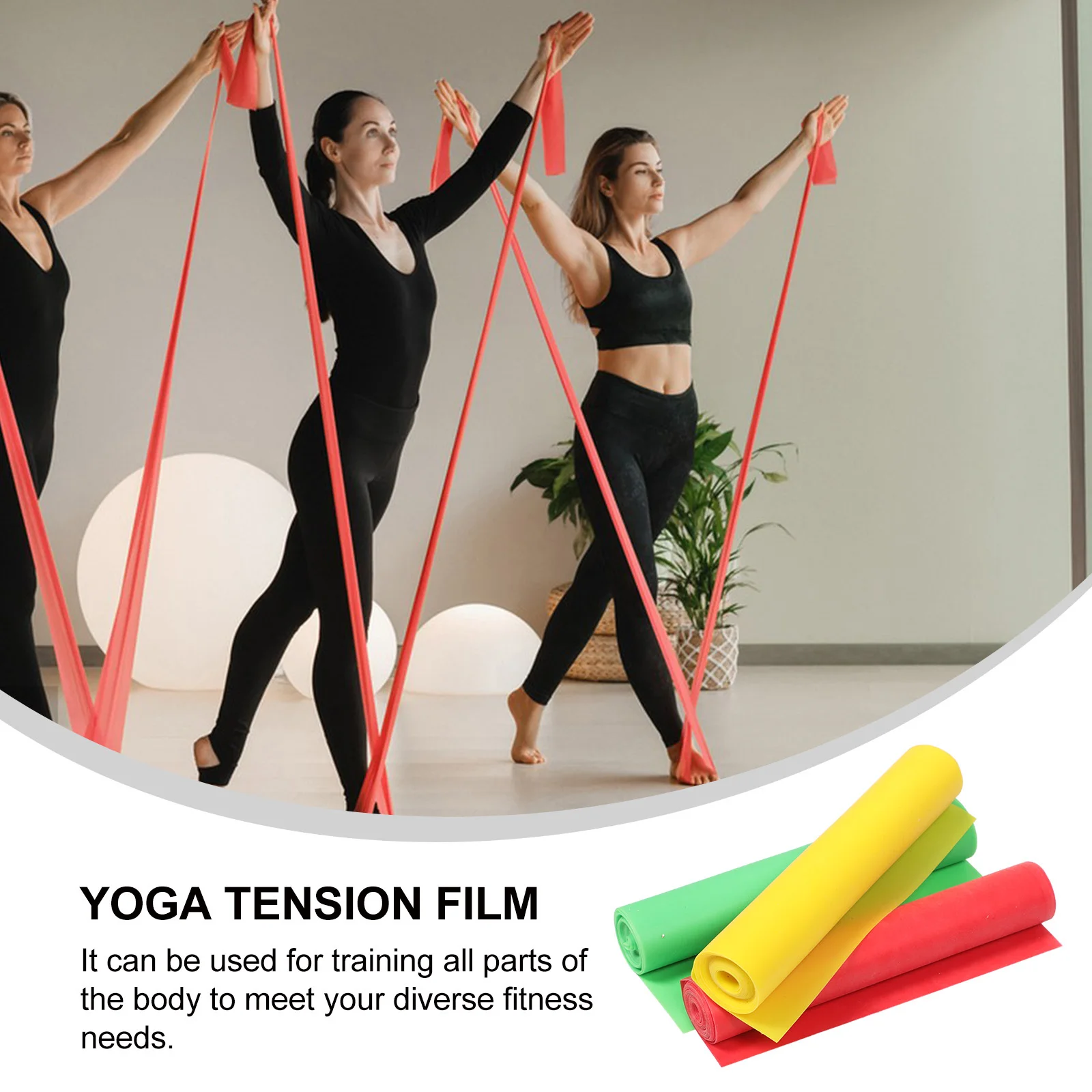 

3pcs Resistance Elastic Exercise Bands For Yoga Fitness Stretching Strength Training Portable Workout Bands Home Gym Leg