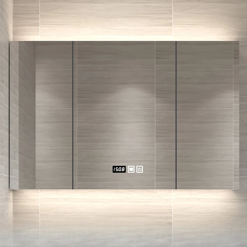 Nordic Intelligent Bathroom Cabinets Wall-mounted Simplicity Bathroom Cabinets Defogging Home Furniture Armadi Specchi HBMC