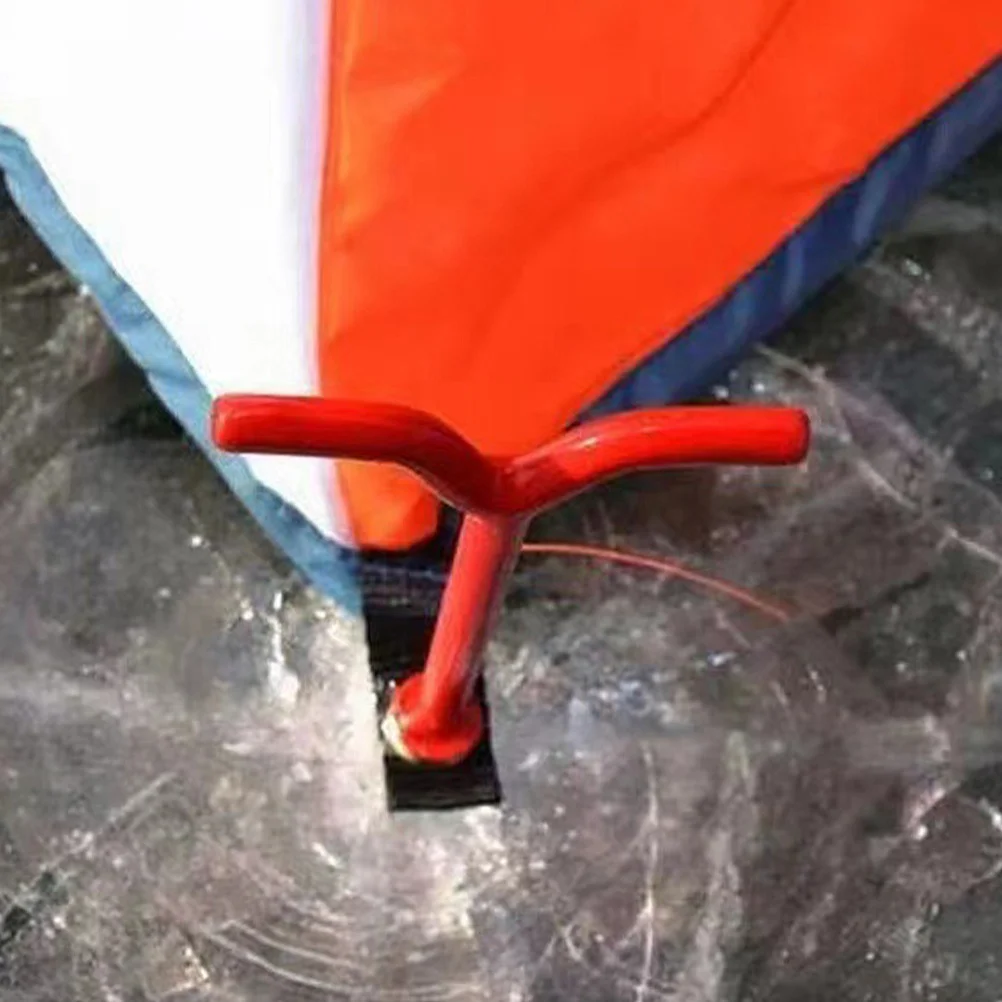 

4Pcs Ice Anchor Drill Adapter Metal Rubber Spiral Stakes for Camping Tent Snow Ground Fixing Outdoor Fishing Supplies