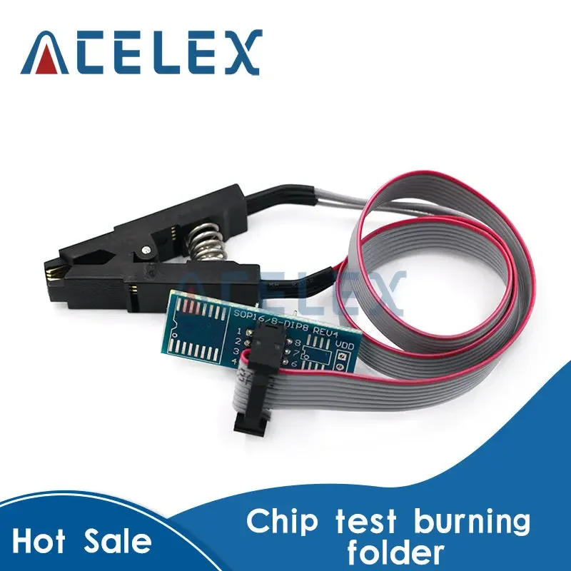 SOIC8 SOP8 Flash Chip IC Test Clips Socket Adpter BIOS/24/25/93 Programmer for arduino