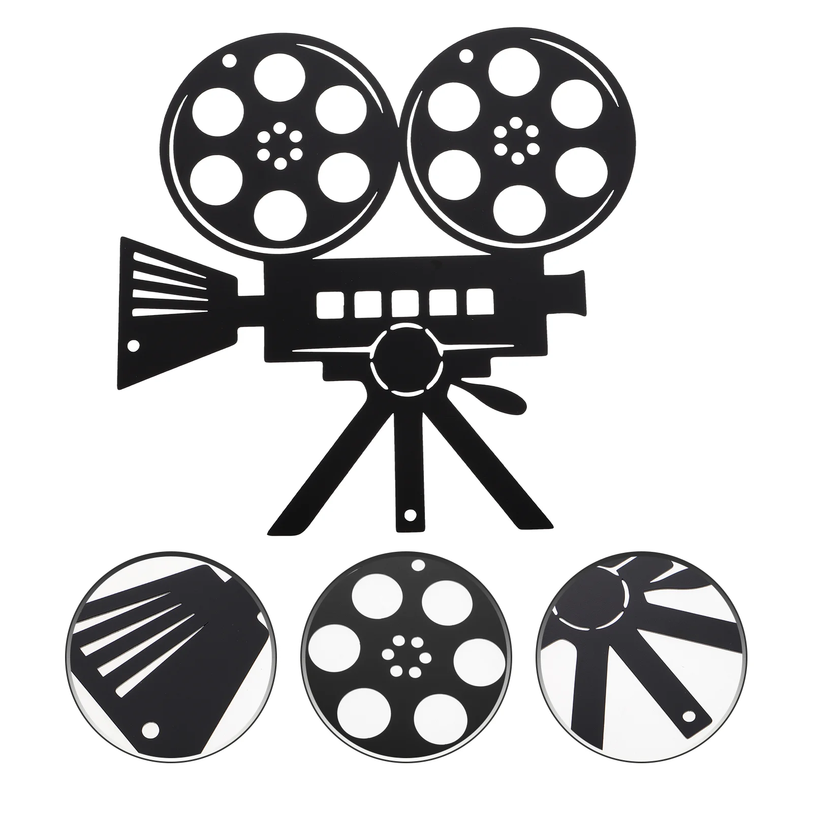 

Movie Decoration Accessories Reel Sign Retro Film Room Iron Wall Night