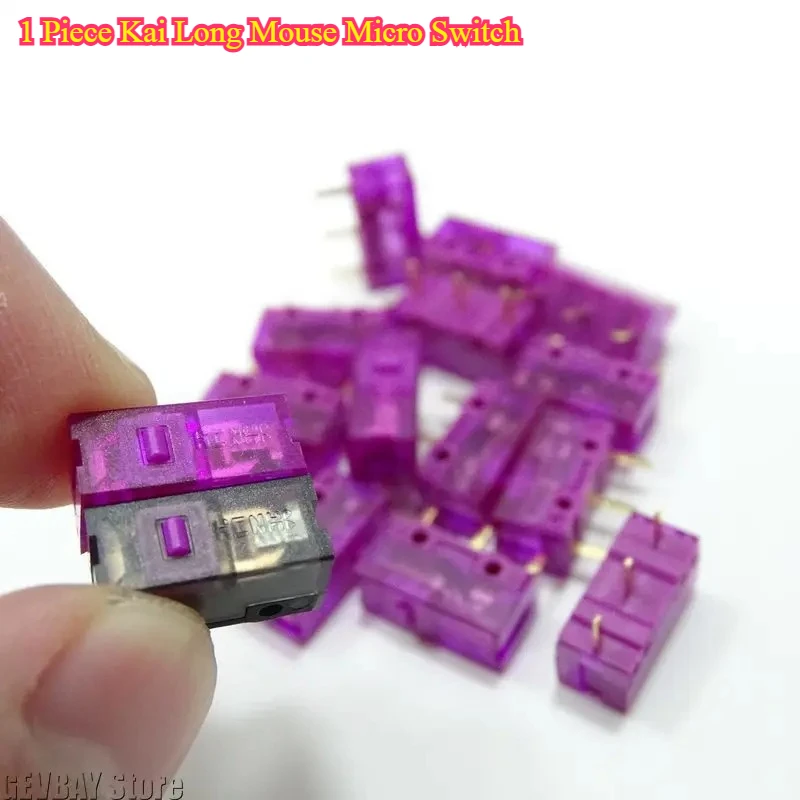 1 Piece Kai Long Mouse Micro Switch - Purple Gold Pink Dot 150 Millions 150m Click Lifetime