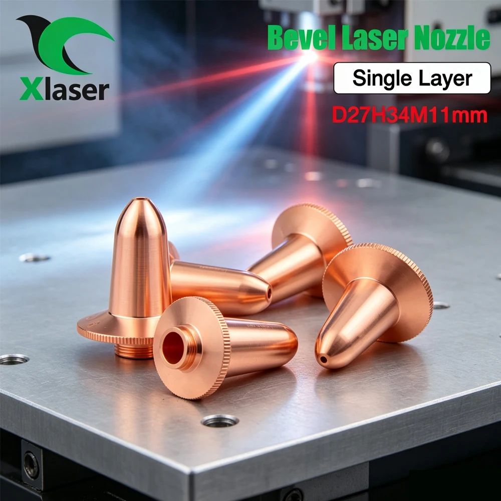 XLaser 10Pcs/Lot BOCI Flat Cutting Bevel Laser Nozzle D27H34M11mm Single/Double Layer Caliber 1.2-5.0 For BLT421 BLT441 BLT461