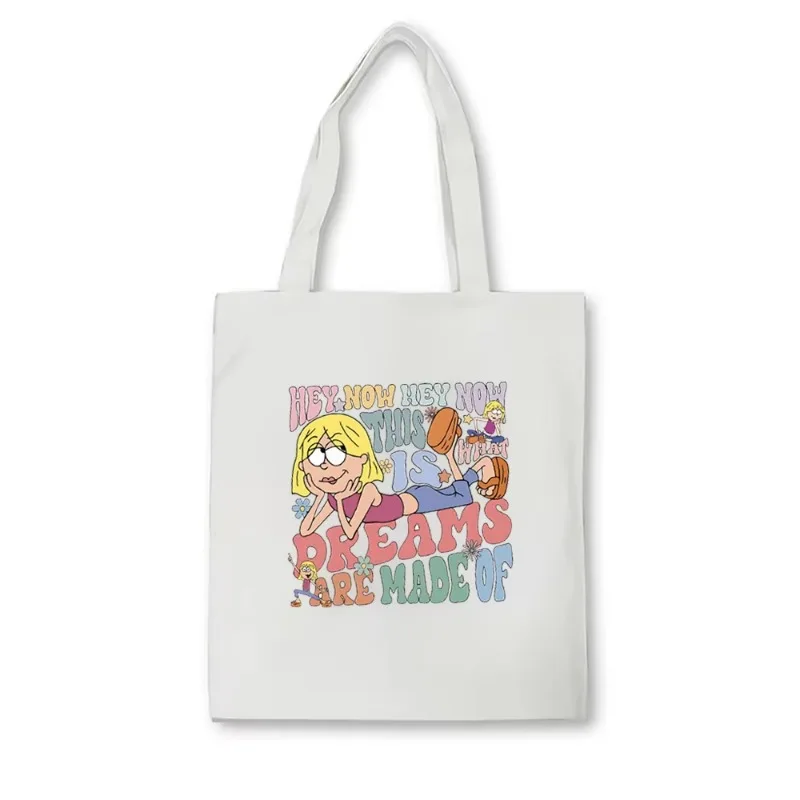 حقيبة ديزني كيوت ليزي ماكجوار توت هذا هو ما تكون الأحلام مصنوعة من حقيبة قماش ريترو حقيبة تسوق محمولة لرحلة ديزني #2