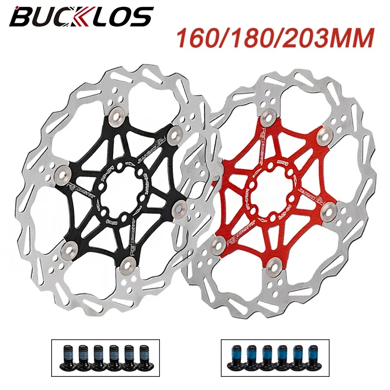 BUCKLOS Floating Discs Bike Rotors 160mm 180mm 203mm MTB Bicycle Disk Brake Rotors MTB Bike Hydraulic Brake Discs Bicycle Part