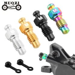 MUQZI 2pcs Titanium Screws for Hydraulic Disc Brake Caliper with Brake Bleeder Cap for XT XTR SLX Bicycle Disc Brake Bleed Screw