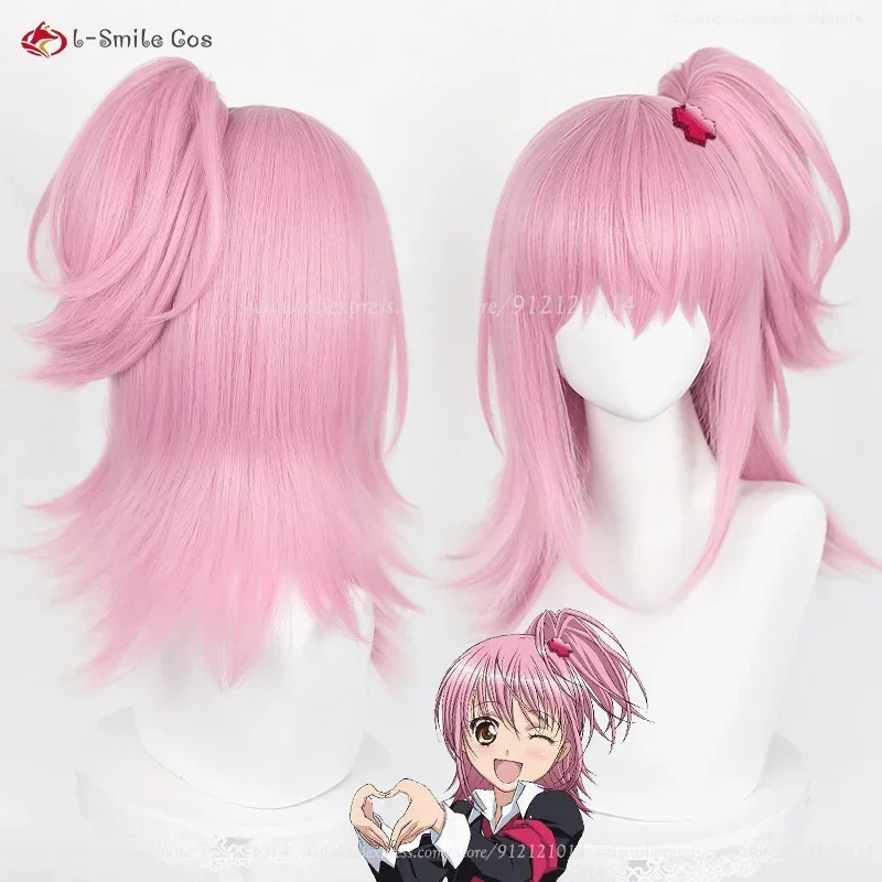 

Anime Hinamori Amu Cosplay Wig With 45cm Long Pink Heat Resistant Synthetic Hair Halloween Party Wigs + Wig Cap