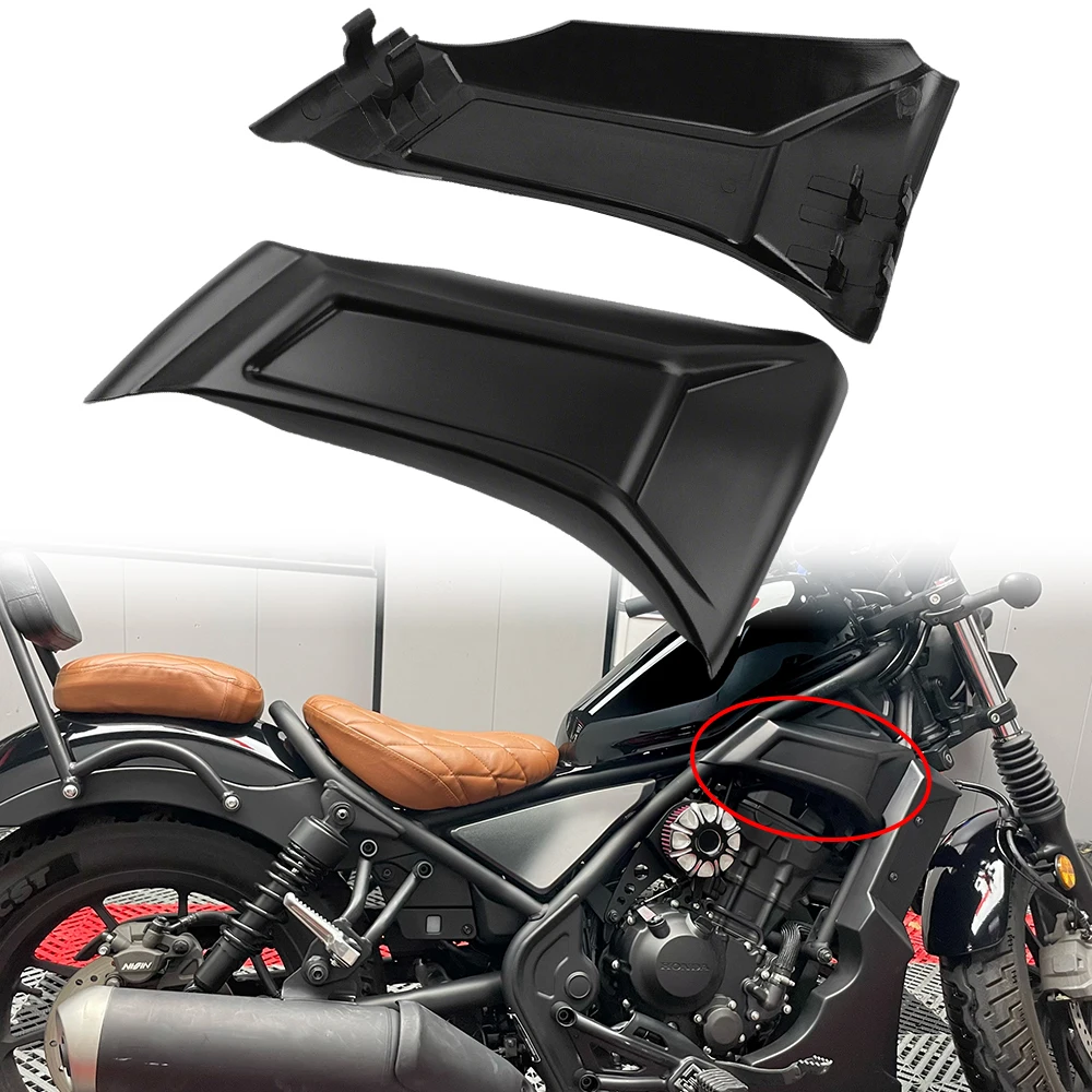 1 زوج ماتي الأسود محرك الجانب الإطار هدية غطاء لهوندا المتمردين CMX250 CMX300 CMX500 2017-2025 دراجة نارية الملحقات