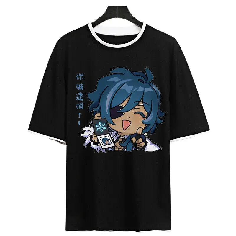 

Genshin Impact Anime Boy Ggirl Tees Short Sleeve T Shirt Harajuku Summer Leisur