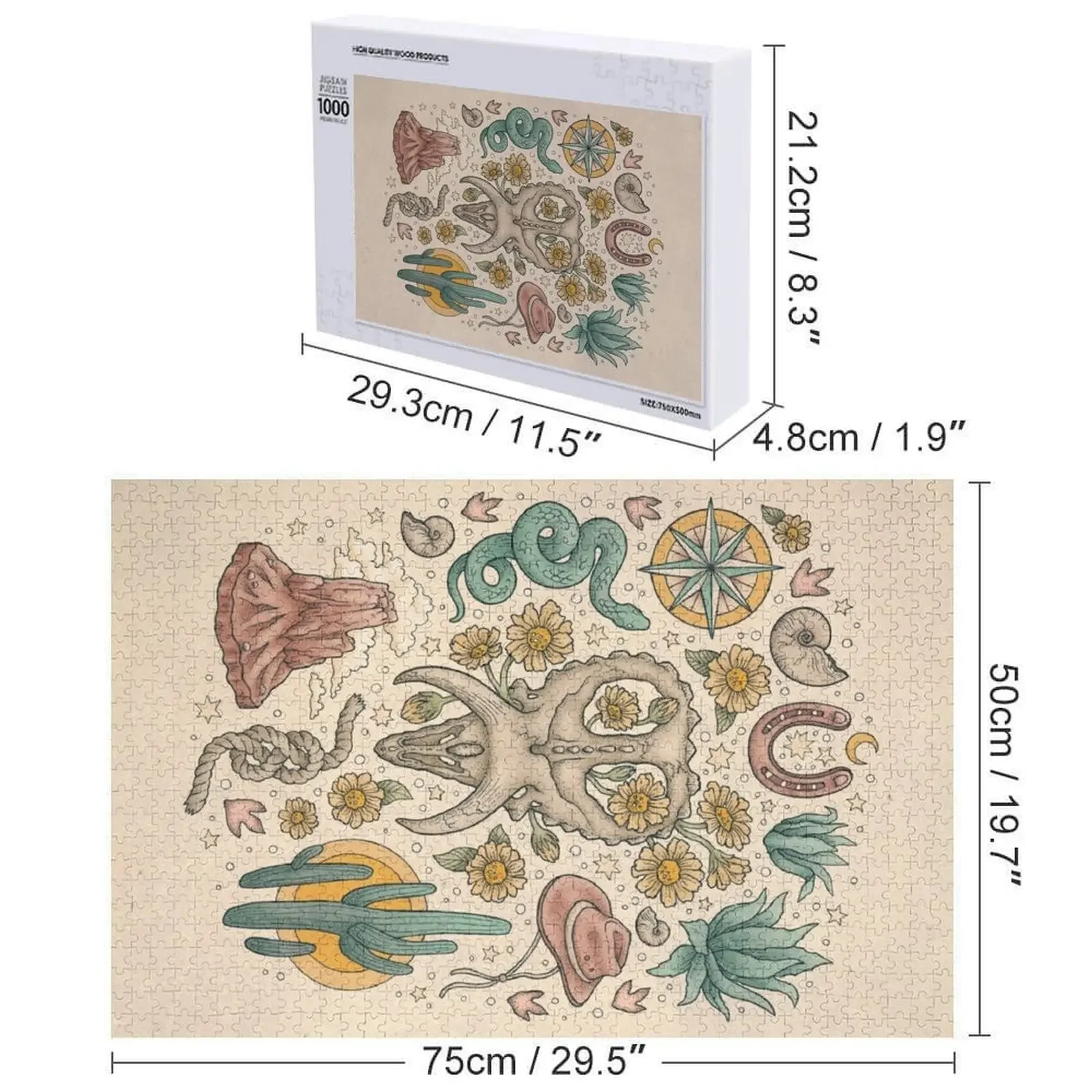 ปริศนาจิ๊กซอว์ ดอกทานตะวันแห่งทะเลทราย ไดโนเสาร์ การผจญภัยทางตะวันตกเฉียงใต้ ศิลปะ นักสำรวจประวัติศาสตร์ธรรมชาติ ปริศนาสัตว์