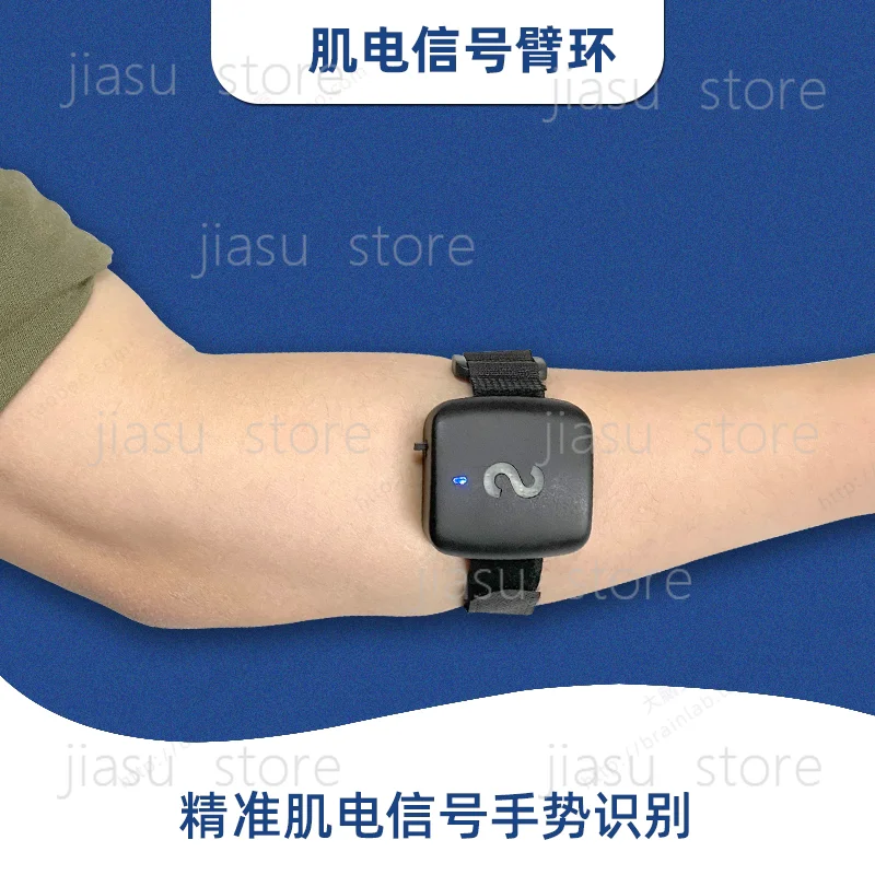 6 Axis IMU Gyro sEMG EMG Armband, Single Channel Muscle Electromyography Signal Collecting Kit