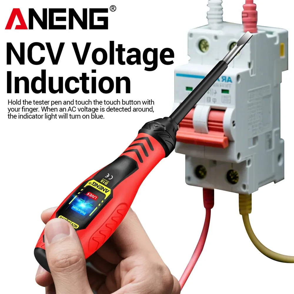Voltage Test Pen Screwdriver ANENG B18 Word/Cross Highlight 450V AC Voltage Multi-functional NCV Induction Electrician Test Tool