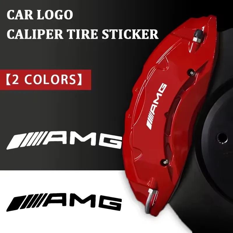 for  Car Goods Brake Caliper Badge Sticker Decoration Sticker Decal For Mercedes Benz AMG class GLE GLK W203 W212 W205 W206 W220 view 2