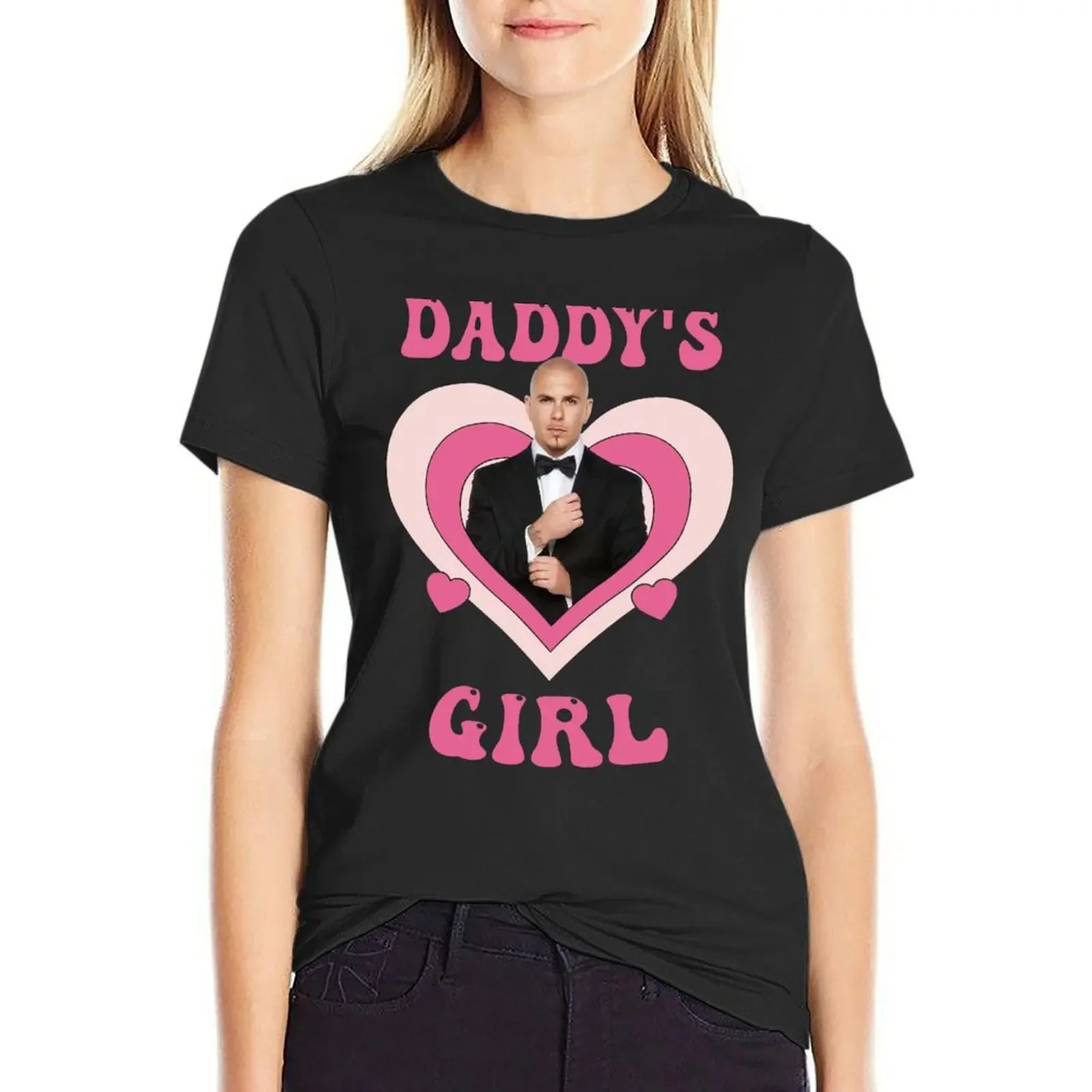 Daddys Girl Pitbull Mr Worldwide T-shirt cute clothes summer clothes Female clothing Top Women