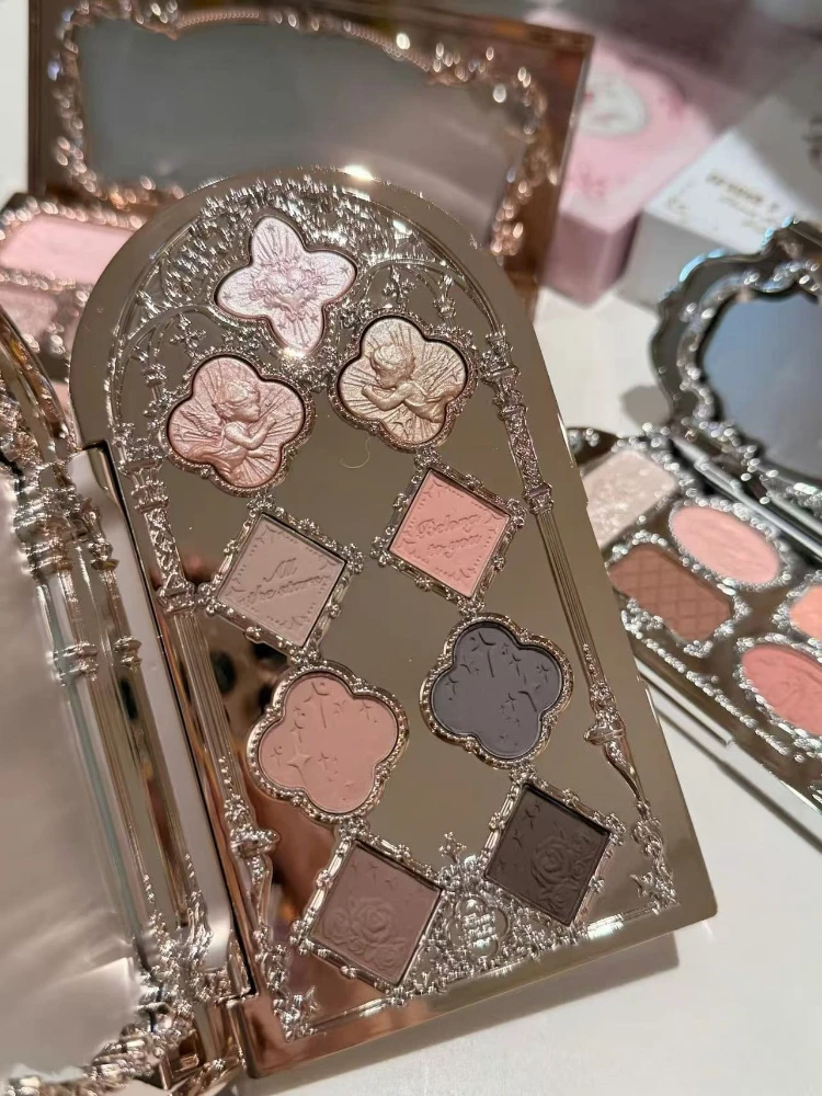 

Flower Knows Little Angel Series 9Color Eyeshadow Palette Glitter Shimmer Long Lasting Eye Makeup Palette