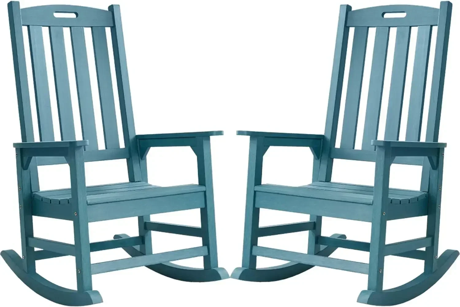 Oversized Outdoor Rocking Chair Set of 2 Porch Rocker with 21