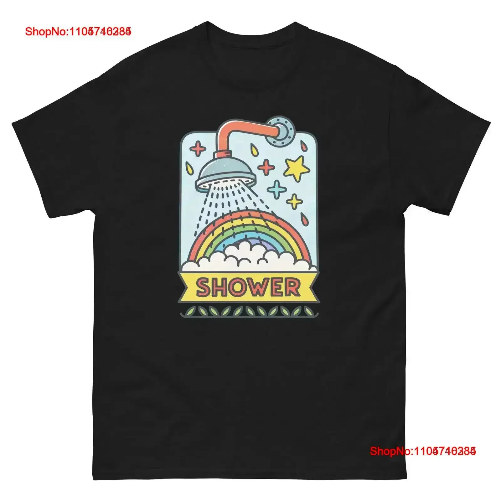 Shower Popular Illustration Object T Shirt vintage Washed Soft designer clothes Stylish Comfortable Stretched vintage Washed