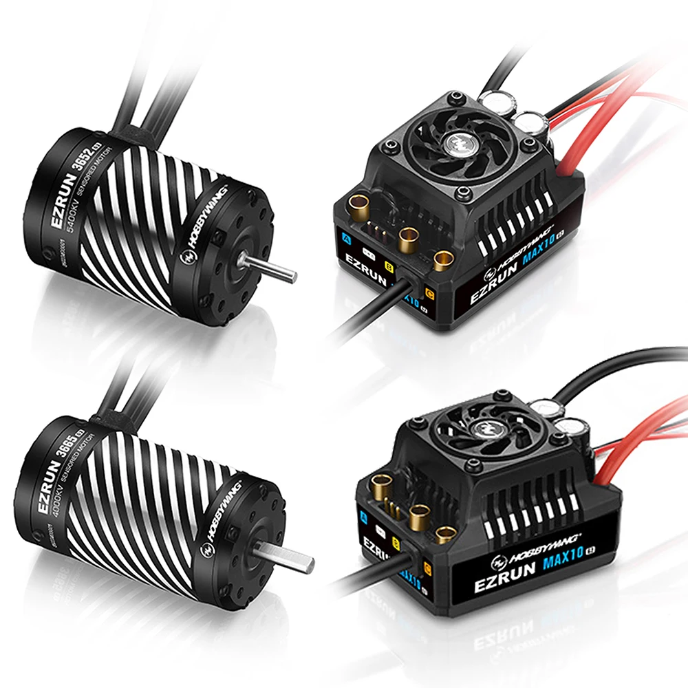 Hobbywing Brushless sensored combo 3652 3665 G3 brush less motor and 80A 140A Max 10 G2 ESC For 1/10 Scale Rc Monster Buggy Car