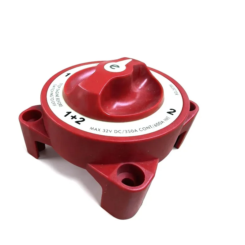 32V DC 350A 4‑Position Battery Selector Isolator Switch 1‑2‑1+2‑OFF for Motorhome RV Marine Boat Vehicles