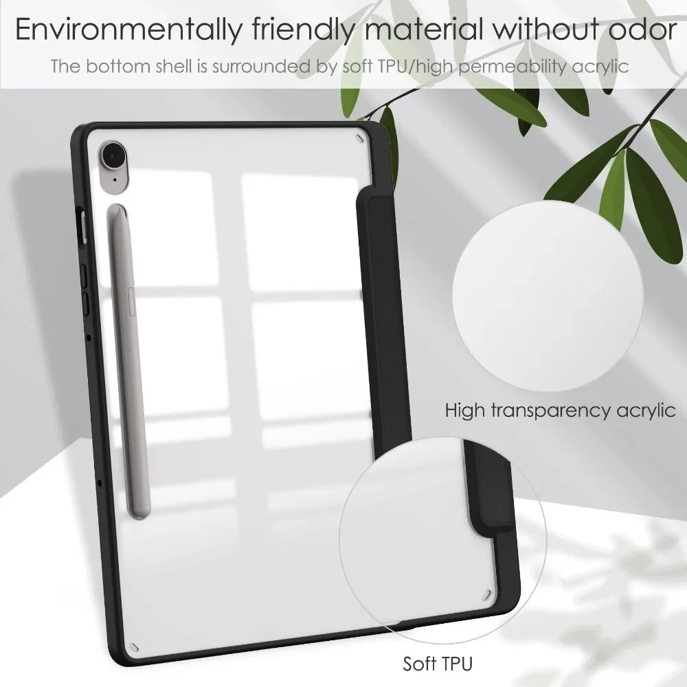 For Samsung Galaxy Tab S10 FE 2025 SM-X520 X526B With Pencil Holder Case For Galaxy Tab S10 FE / S9 FE 10.9 inch Tablet Cover
