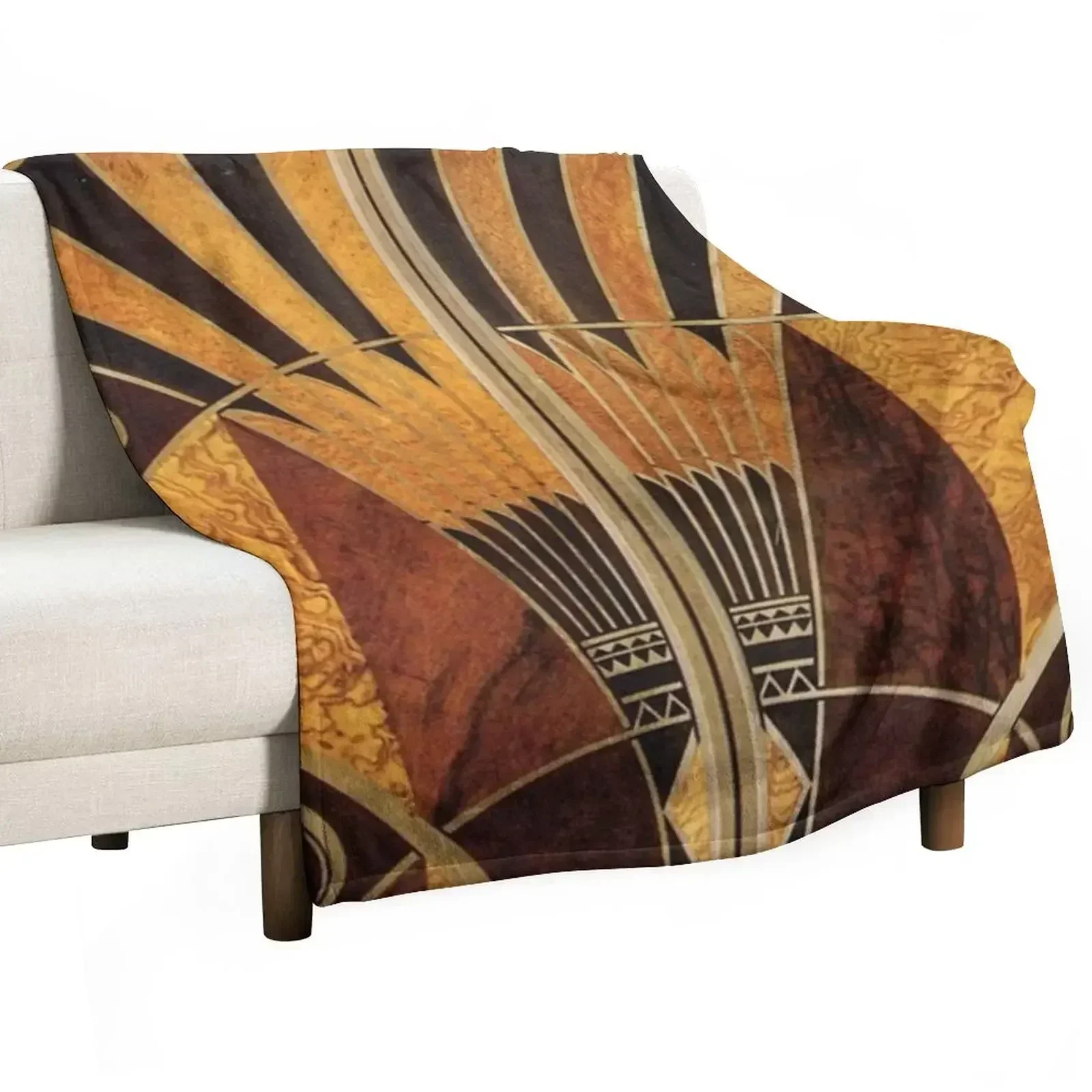 Art nouveau, art deco, vintage,elegant,chic,pattern,gold,wood,black,bronze,silver,beige Throw Blanket Furry wednesday Blankets