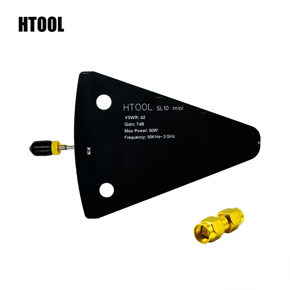 HTOOL SL10mini Log-periodic Antenna 50K~10.5GHz High Gain Omnidirectional Antenna 4G5G RF MICROWAVE UWB Antenna