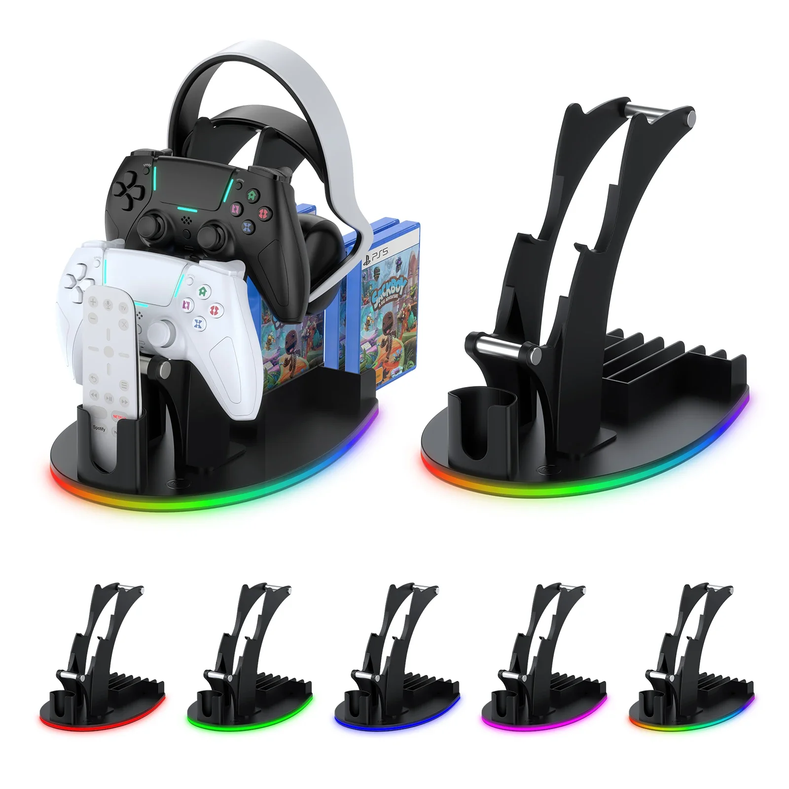 JYS-P5128 Gancio controller universale per supporto controller PS5 con supporto per cuffie per supporto verticale Xbox Series X