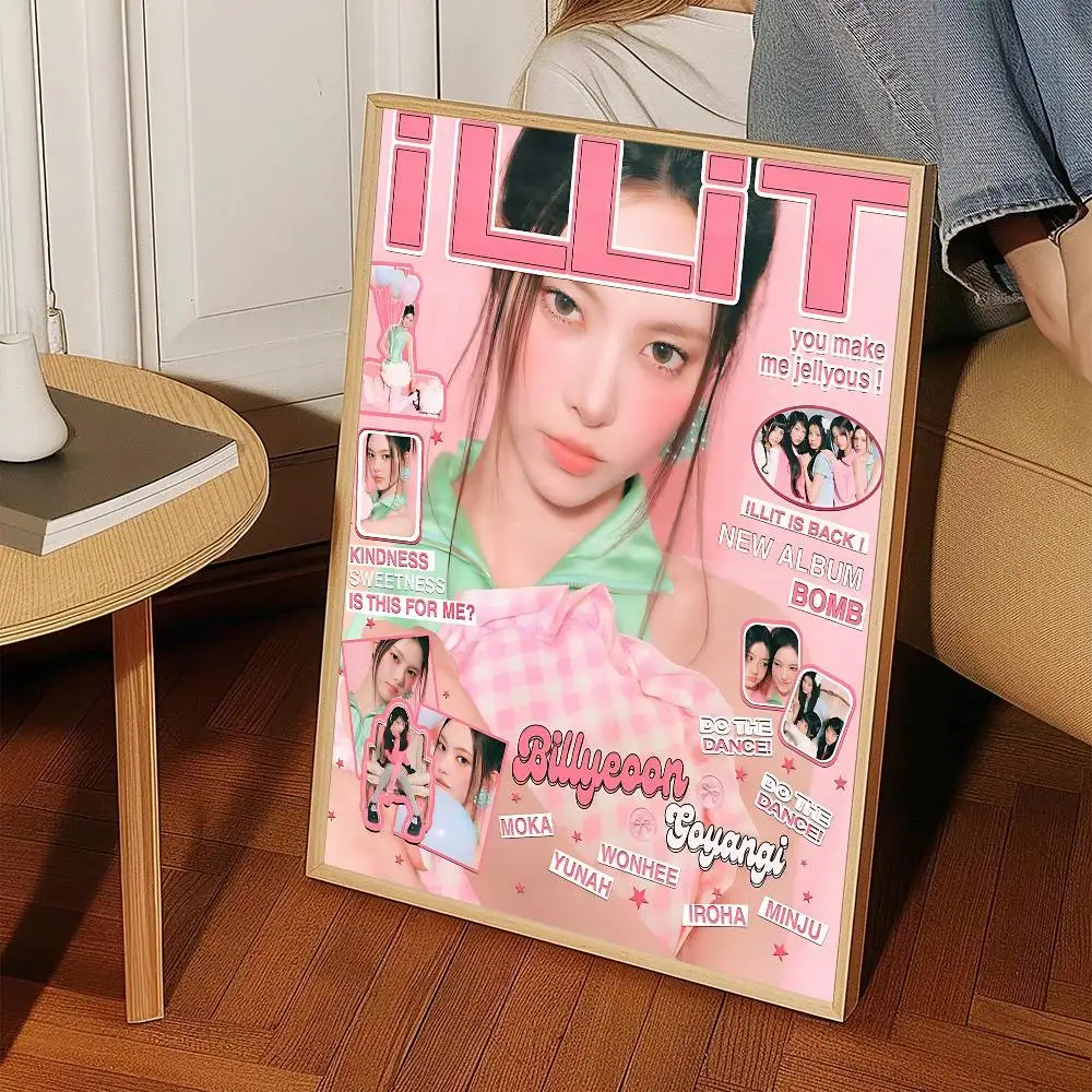 Musik Koreanisches Kpop I-illit Klassisches Anime-Poster Selbstklebender Kunst-Wasserdichter Papieraufkleber Kaffeehaus Bar Zimmer Wanddekoration – Detail 8