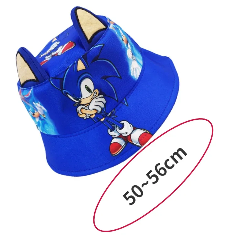 Sonic The Hedgehog Bucket Hats Anime Cosplay cappello da pescatore sport Casual Panama Caps 3D Ear bambini Outdoor parasole Caps regali