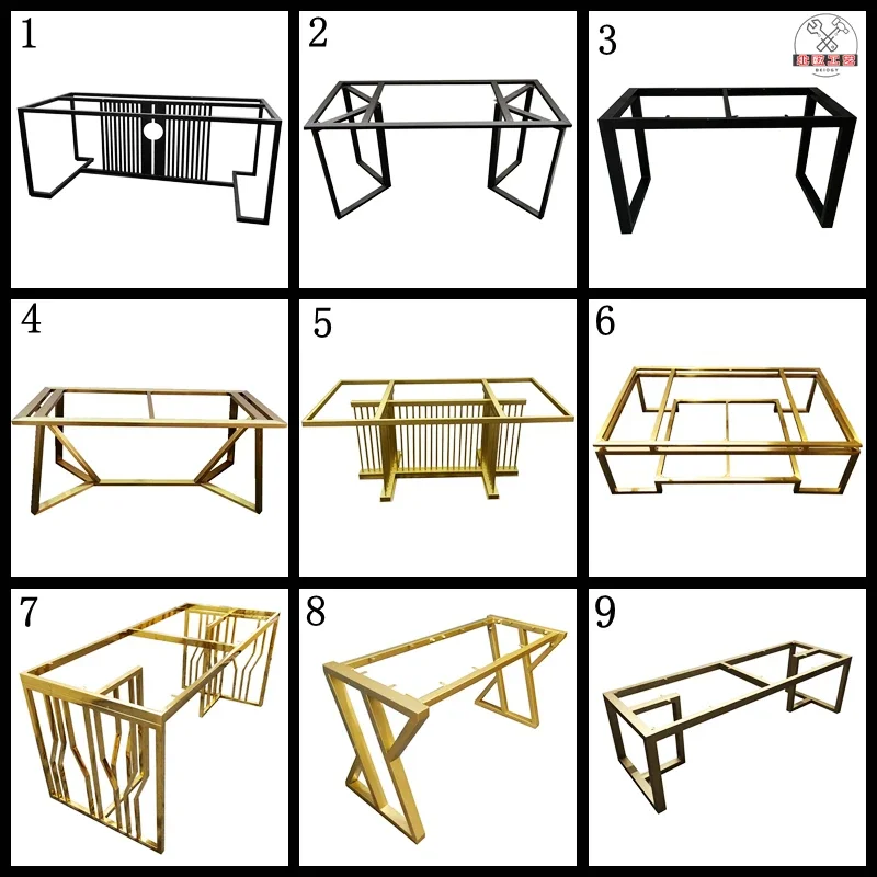 Nordic light luxury  foot bracket  legs table rack custom stainless steel table feet rock slab  legs marble