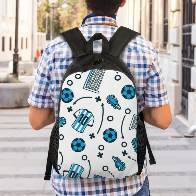 Mochila De Fútbol para ordenador portátil para hombre y mujer, bolsa de libros informal para estudiantes universitarios