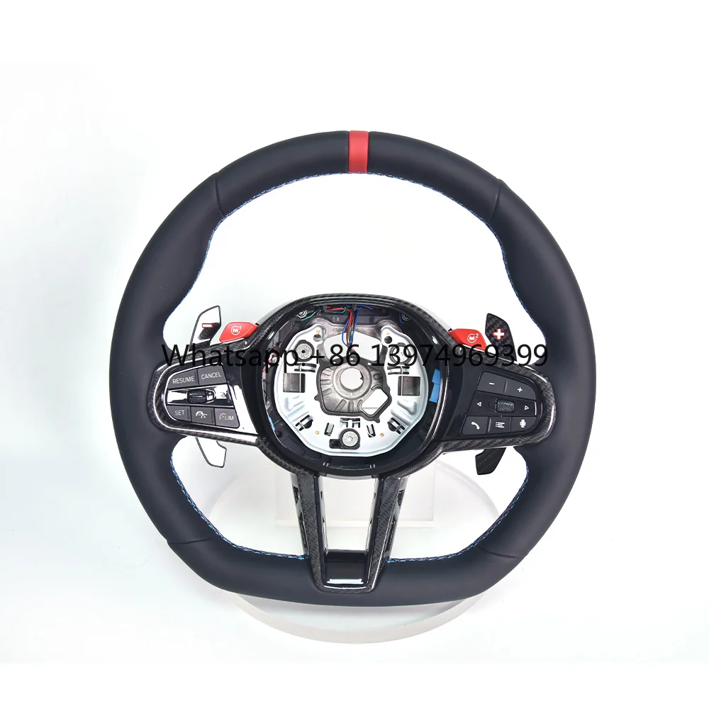 For BMW F10 Modified G-wheel Model, Modified Forged Carbon Fiber Steering Wheel Assembly, Suede Perforated Leather, Customized