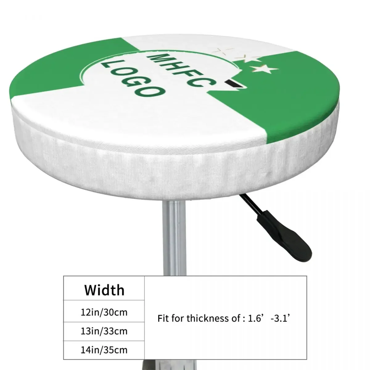 Israel Maccabi Haifa F.C MHFC Champion Round Chair Cover Removable Stool Cover Solid Seat Cushion Protector