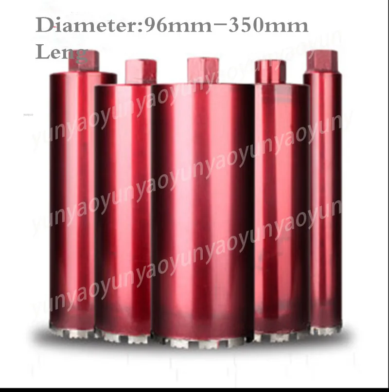 

Diamond Core Drill Bit 96-350mm 350mm Length for Wet Concrete Masonry Drilling