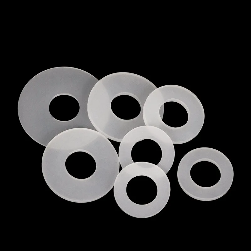 M6 M7 M8 M10 M12 M14 M16 M20 Silicone Flat Washer White Shock-Absorbing, Waterproof and High-Temperature Sealing Gasket
