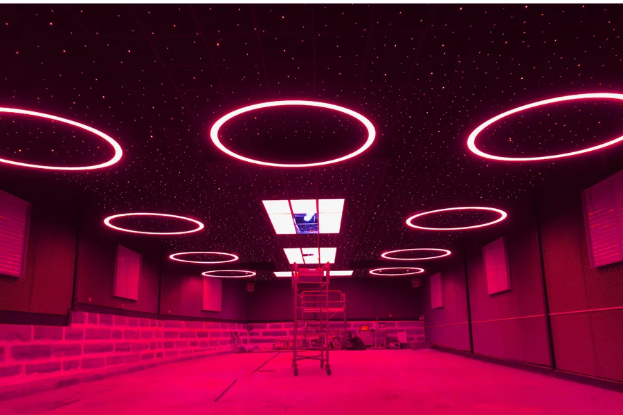 ECOJAS Rgb Led Smart Ceiling Chandelier Lamp Remote Control Bedroom Chandeliers for Living Room Party Decoration Led Light