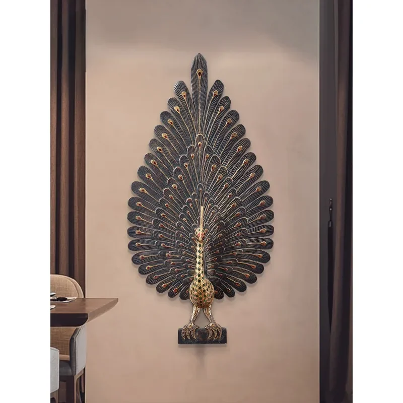 

Peacock wall hanging South East Asia wall decoration pendant Thai relief wall decoration living room entrance restaurant