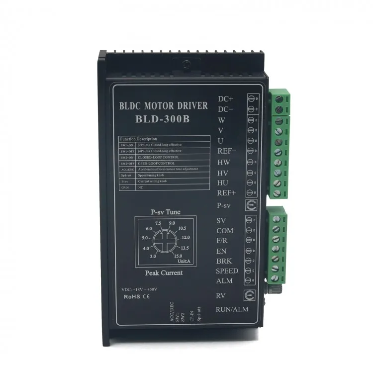 BLD-300B 24V 36V 48V BLDC Motor Driver Controller 300W 18V-50V Brushless DC Miniature Stepper Motors for CNC