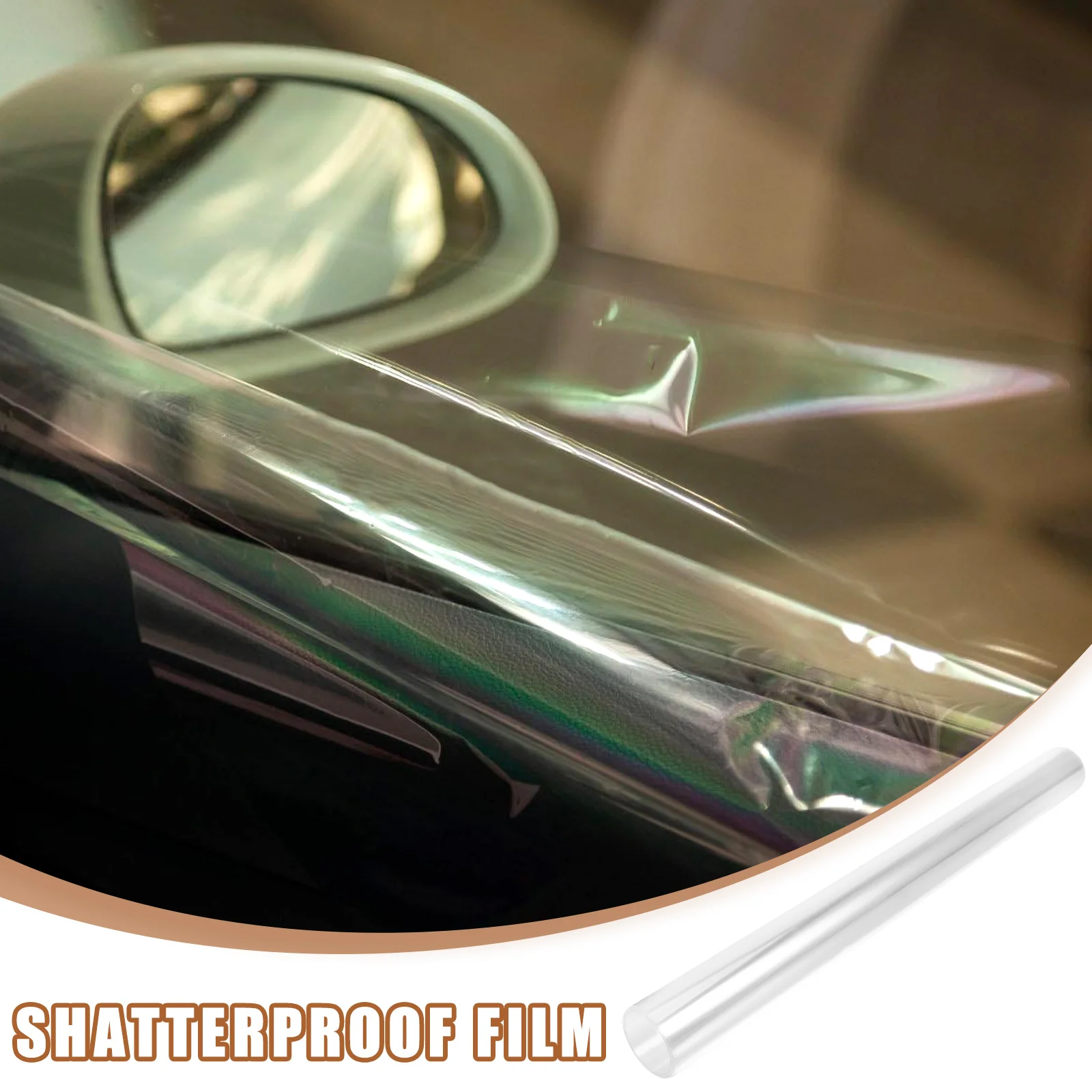 Película de seguridad para ventana, pegatina de protección de vidrio transparente resistente a roturas, a prueba de arañazos, fácil aplicación, vehículo doméstico, 4Mil