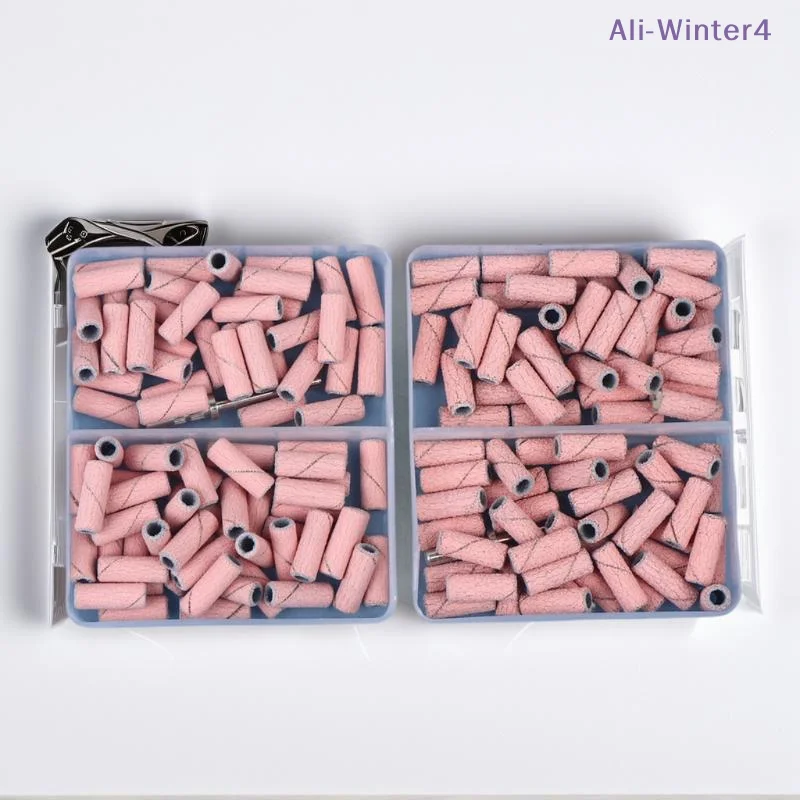 

80Pcs Mini Nail Sanding Bands with Mandrel #120/180/240 Sanding Bands Electric Nail Drill Bits Acrylic Polish Remover Accessory