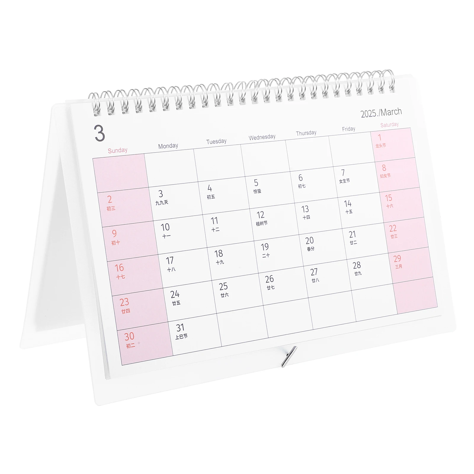 

2025 Standing Desk Flip Tabletop Office Desktop Planner Simple Monthly Organizer Decorative Large Print Paper Countertop