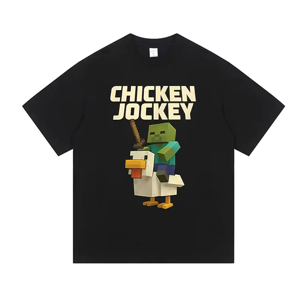 

Chicken Game Otaku Funny Meme T-shirt I Love Miners T-shirts Men Women Casual Humor Short Sleeve Men's Oversized Cotton T Shirts
