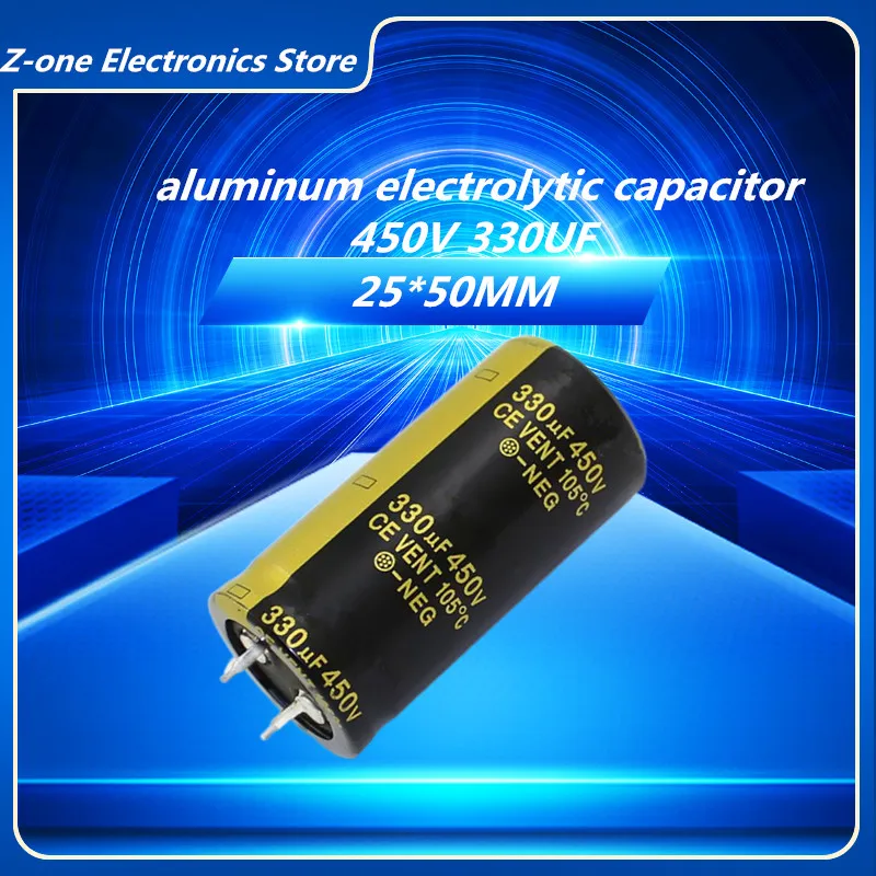 2-5pcs electrolytic capacitors 450V 330UF 25X50MM high-quality capacitor 450V330UF 25X50MM